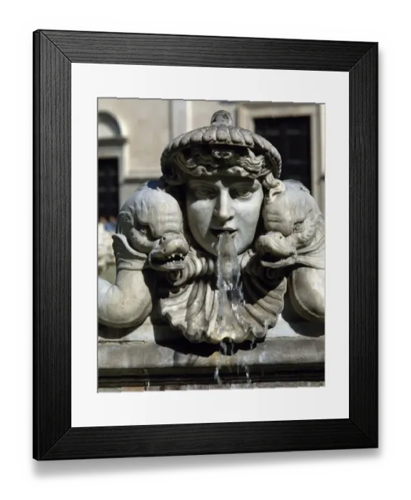 Framed Print : The Moor Fountain by Giacomo della Porta. 1576. Rome Framed Print : The Moor Fountain by Giacomo della Porta. 1576. Rome