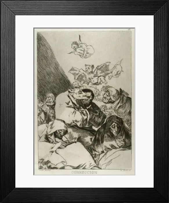 Framed Print : Los Caprichos by Francisco de Goya (1746-1828) Framed Print : Los Caprichos by Francisco de Goya (1746-1828)