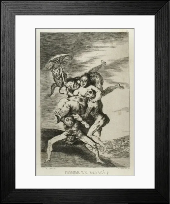 Framed Print : Los Caprichos by Francisco de Goya (1746-1828)