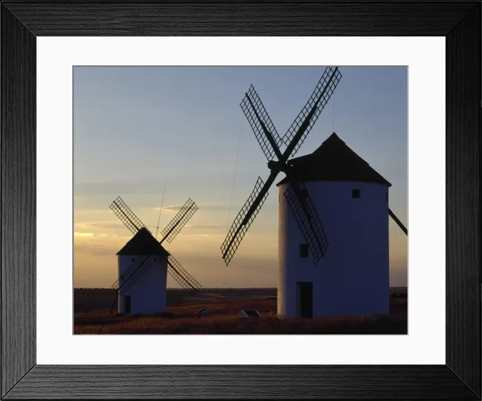 Framed Print : Spain. Castile-La Mancha. Mota del Cuervo. Mills Framed Print : Spain. Castile-La Mancha. Mota del Cuervo. Mills