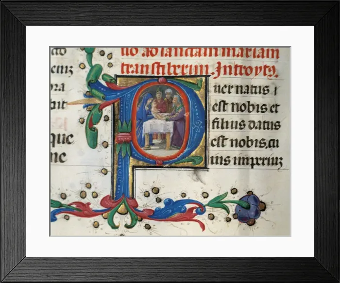 Framed Print : Codex 98. Missale Romanum. By Pedro Ferris (1415-1478), Deta Framed Print : Codex 98. Missale Romanum. By Pedro Ferris (1415-1478), Deta