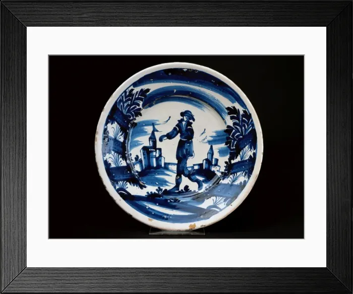 Framed Print : Ceramic dish. 18th century. Spain Framed Print : Ceramic dish. 18th century. Spain