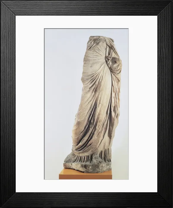 Framed Print : Roman female sculpture with tunic. Spain Framed Print : Roman female sculpture with tunic. Spain