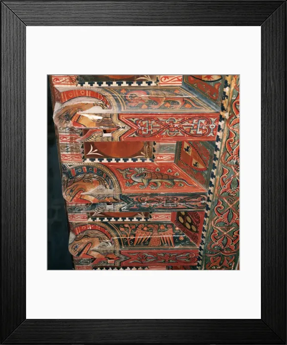 Framed Print : Chapel of St. Roman. Paneled wooden ceiling. 14th century. L Framed Print : Chapel of St. Roman. Paneled wooden ceiling. 14th century. L