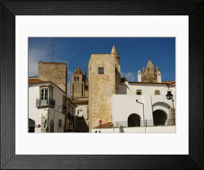 Framed Print : Portugal. Evora. Catheral and Largo das Portas de Moura Framed Print : Portugal. Evora. Catheral and Largo das Portas de Moura