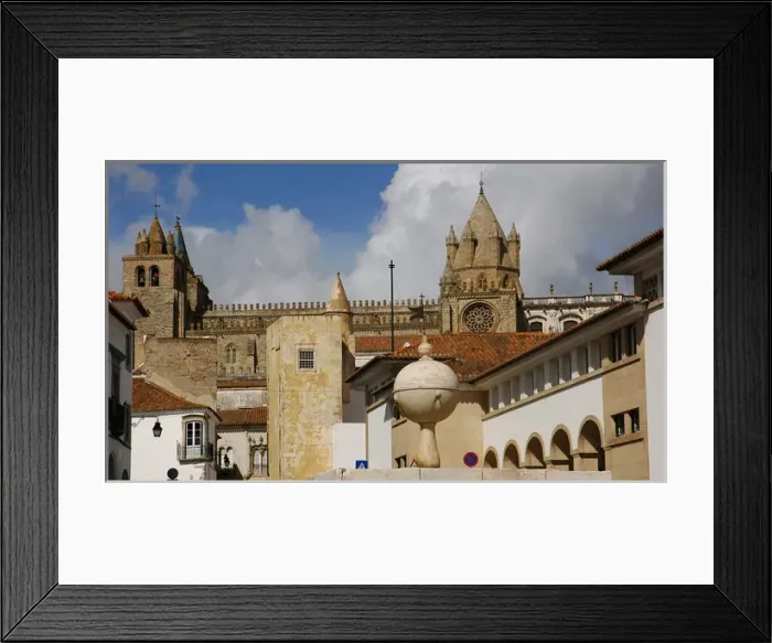 Framed Print : Portugal. Evora. Renaissance fountain (1556) in Largo das P Framed Print : Portugal. Evora. Renaissance fountain (1556) in Largo das P