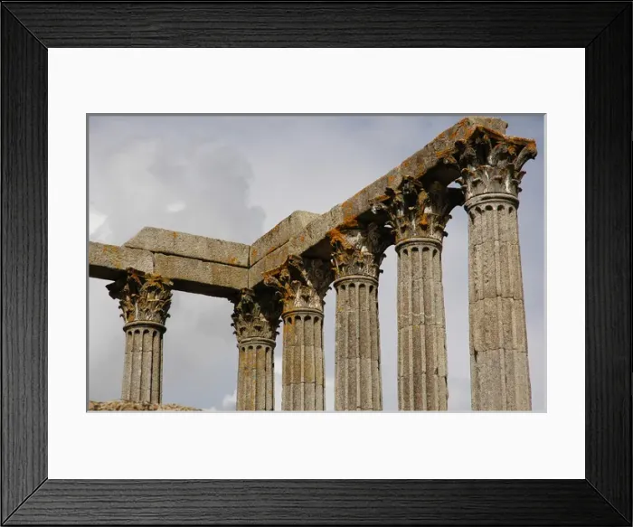 Framed Print : Portugal. Roman Temple of Evora. Corinthian style. 1st centu Framed Print : Portugal. Roman Temple of Evora. Corinthian style. 1st centu
