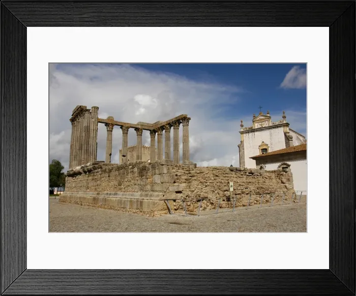 Framed Print : Portugal. Roman Temple of Evora. Corinthian style. 1st centu Framed Print : Portugal. Roman Temple of Evora. Corinthian style. 1st centu