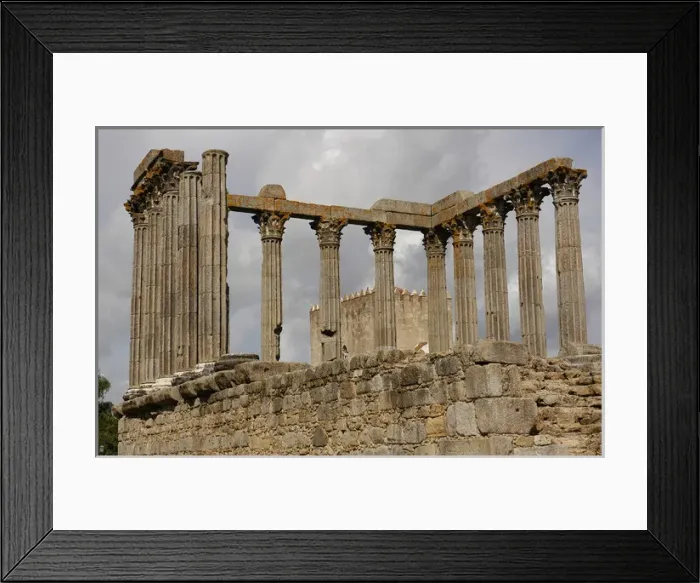 Framed Print : Portugal. Roman Temple of Evora. Corinthian style. 1st centu Framed Print : Portugal. Roman Temple of Evora. Corinthian style. 1st centu