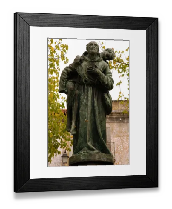 Framed Print : John of God (1495-1550). Religious Portuguesse. Statue. Mont Framed Print : John of God (1495-1550). Religious Portuguesse. Statue. Mont