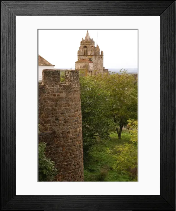 Framed Print : Portugal. Montemor-o-Novo. Walls of the Castle and Clock Tow Framed Print : Portugal. Montemor-o-Novo. Walls of the Castle and Clock Tow