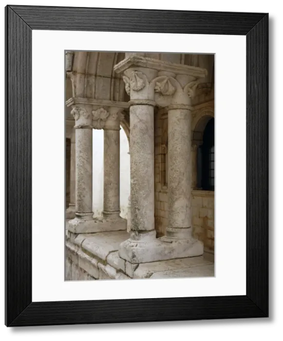 Framed Print : Portugal. Estremoz. Gothic porch in Estremoz Castle (King Jo Framed Print : Portugal. Estremoz. Gothic porch in Estremoz Castle (King Jo