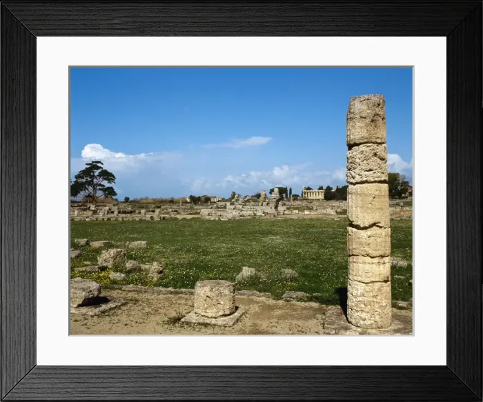 Framed Print : Italy. Paestum. Roman Forum. Ruins. Campania. Southern Italy Framed Print : Italy. Paestum. Roman Forum. Ruins. Campania. Southern Italy