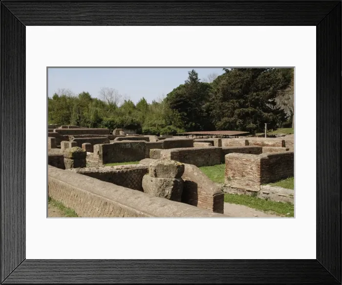 Framed Print : Italy. Ostia Antica. The Republican Store-building. Genera Framed Print : Italy. Ostia Antica. The Republican Store-building. Genera