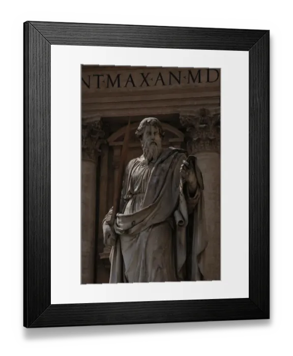 Framed Print : Paul the Apostle (5-67 A. C). Statue. Saint Peters Square. V Framed Print : Paul the Apostle (5-67 A. C). Statue. Saint Peters Square. V