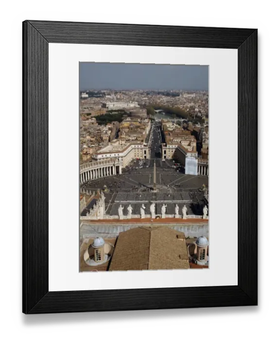 Framed Print : Vatican City. St. Peters Square. View from de dome Framed Print : Vatican City. St. Peters Square. View from de dome