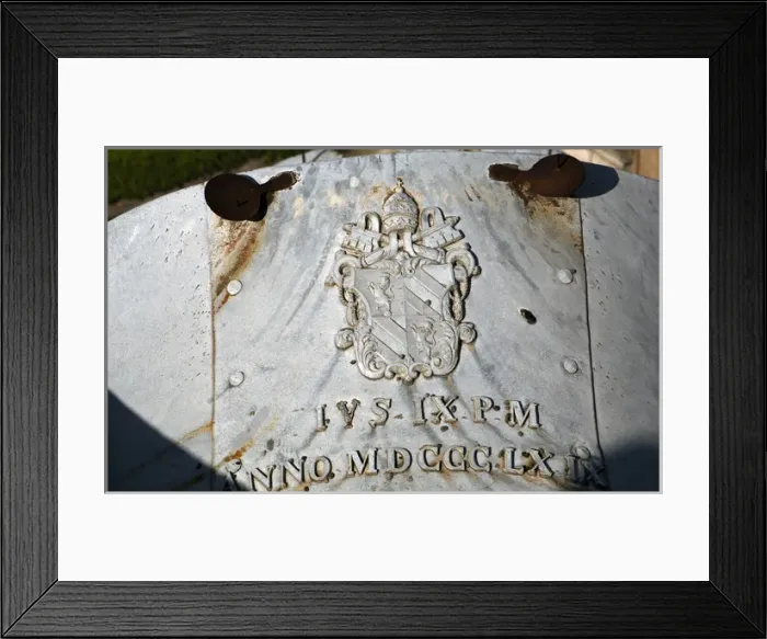 Framed Print : Papal coat of Pius IX (1792-1878). Relief, 1869 Framed Print : Papal coat of Pius IX (1792-1878). Relief, 1869