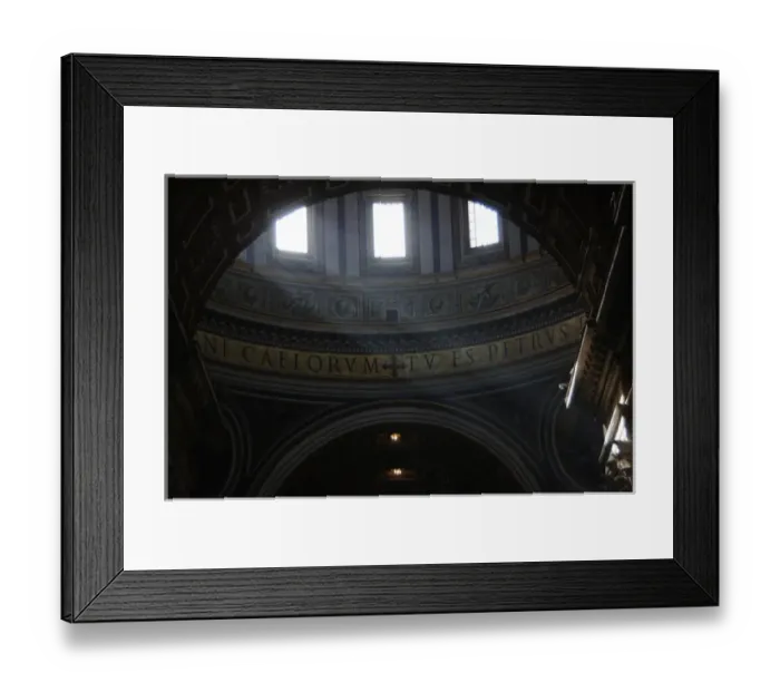 Framed Print : St. Peters Basilica. Lantern of the dome built by Giacomo d Framed Print : St. Peters Basilica. Lantern of the dome built by Giacomo d