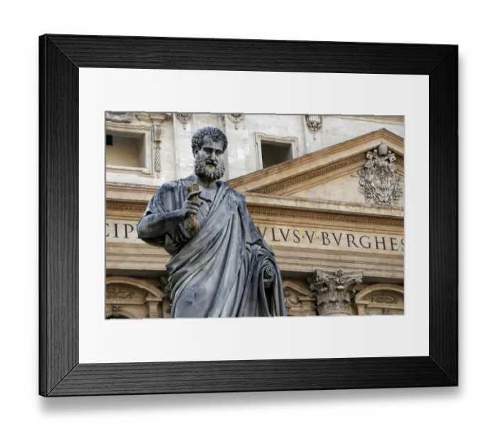 Framed Print : St. Peters statue. Sculpted from 1838-1840 by Venetian scul Framed Print : St. Peters statue. Sculpted from 1838-1840 by Venetian scul