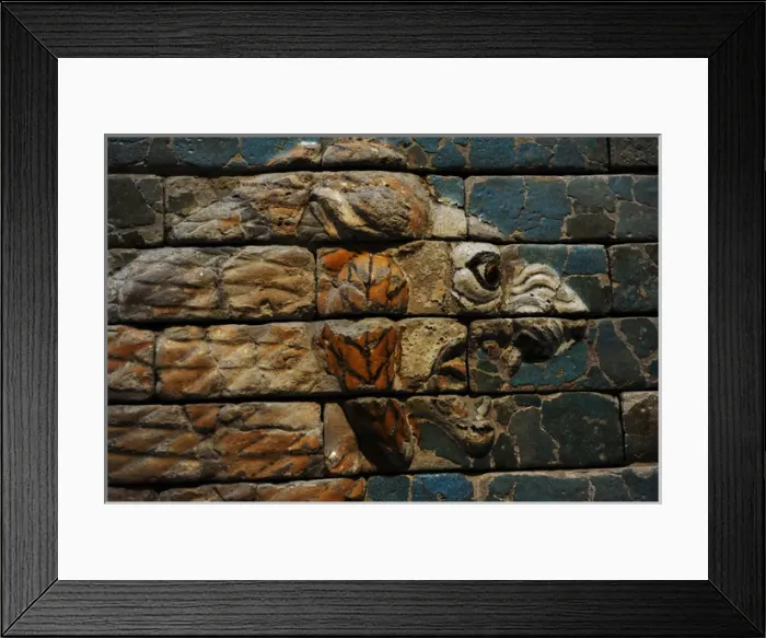 Framed Print : Babylons lion. Lion decorated the Processional Wal (Ishtar Framed Print : Babylons lion. Lion decorated the Processional Wal (Ishtar