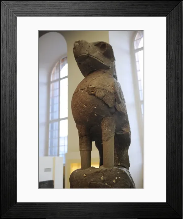Framed Print : Halaf culture. (ca 6000-5300 BC). Syria. Orthostat. Winged g Framed Print : Halaf culture. (ca 6000-5300 BC). Syria. Orthostat. Winged g