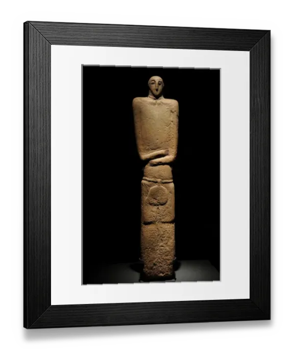 Framed Print : Arabic peninsula. Anthropomorphe Stele. 3rd century BC. 100x Framed Print : Arabic peninsula. Anthropomorphe Stele. 3rd century BC. 100x