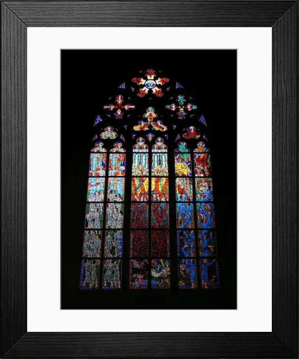Framed Print : Czech Republic. Prague. St. Vitus Cathedral. Stained glass Framed Print : Czech Republic. Prague. St. Vitus Cathedral. Stained glass
