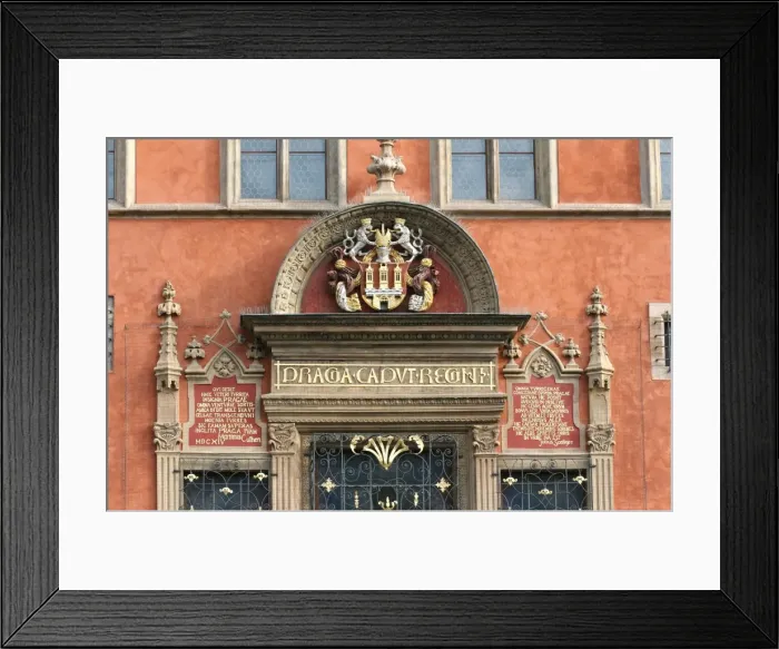 Framed Print : Czech Republic. Prague. Old Town Hall. Renaissance window Framed Print : Czech Republic. Prague. Old Town Hall. Renaissance window