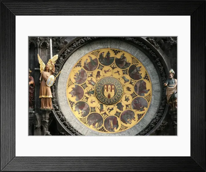 Framed Print : Czech Republic. The Prague Astronomical Clock. The calendar Framed Print : Czech Republic. The Prague Astronomical Clock. The calendar