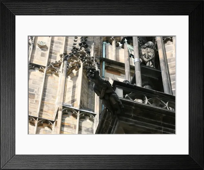 Framed Print : Czech Republic. Prague. St. Vitus Cathedral. Gothic. Detail Framed Print : Czech Republic. Prague. St. Vitus Cathedral. Gothic. Detail