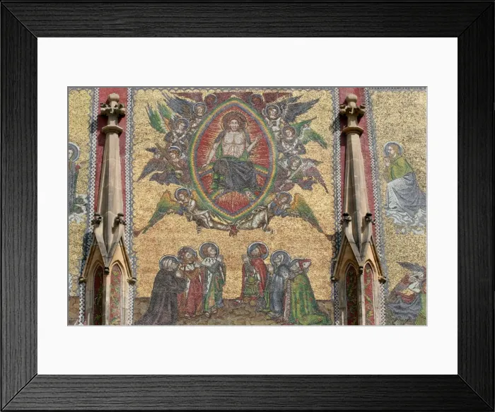 Framed Print : Prague. St. Vitus Cathedral. The Golden Gate. Mosaic of Framed Print : Prague. St. Vitus Cathedral. The Golden Gate. Mosaic of
