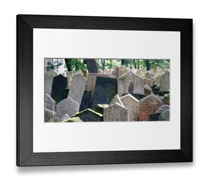 Framed Print : Czech Republic. Prague. Old Jewish Cemetery. Was in use Framed Print : Czech Republic. Prague. Old Jewish Cemetery. Was in use