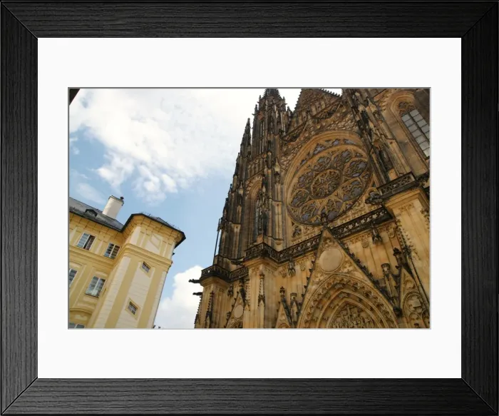 Framed Print : Czech Republic. Prague. St. Vitus Cathedral. West facade. ne Framed Print : Czech Republic. Prague. St. Vitus Cathedral. West facade. ne