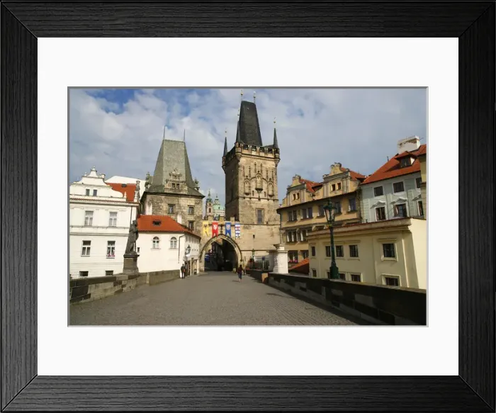 Framed Print : Czech Republic. Prague. Bridge tower at the end of the Charl Framed Print : Czech Republic. Prague. Bridge tower at the end of the Charl