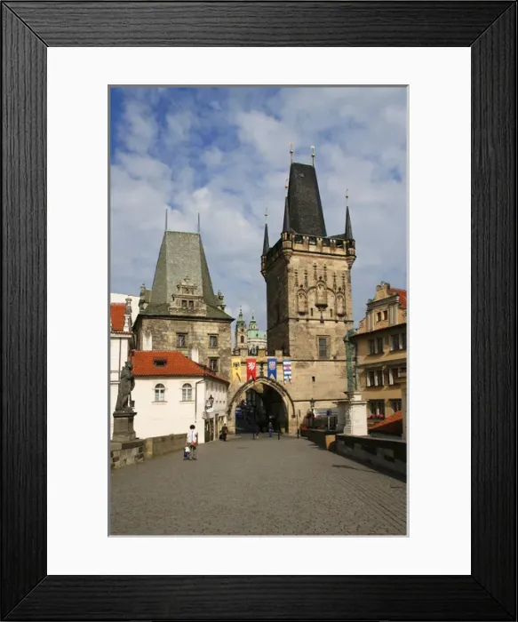 Framed Print : Czech Republic. Prague. Bridge tower at the end of the Charl Framed Print : Czech Republic. Prague. Bridge tower at the end of the Charl