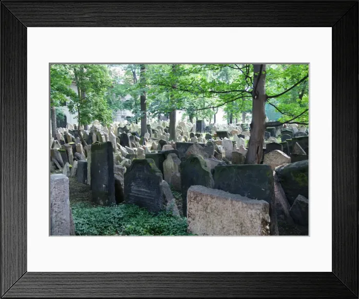 Framed Print : Czech Republic. Prague. Old Jewish Cemetery. Was in use Framed Print : Czech Republic. Prague. Old Jewish Cemetery. Was in use