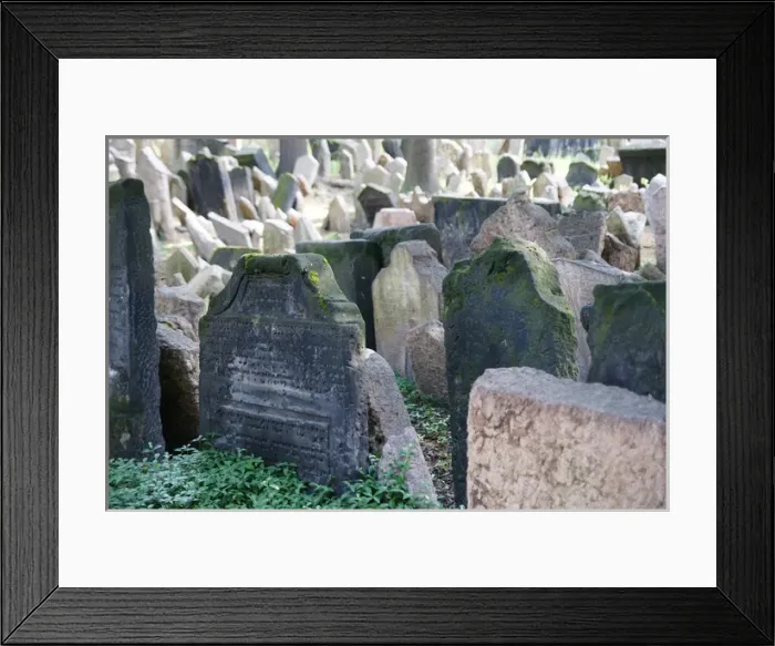 Framed Print : Czech Republic. Prague. Old Jewish Cemetery. Was in use Framed Print : Czech Republic. Prague. Old Jewish Cemetery. Was in use