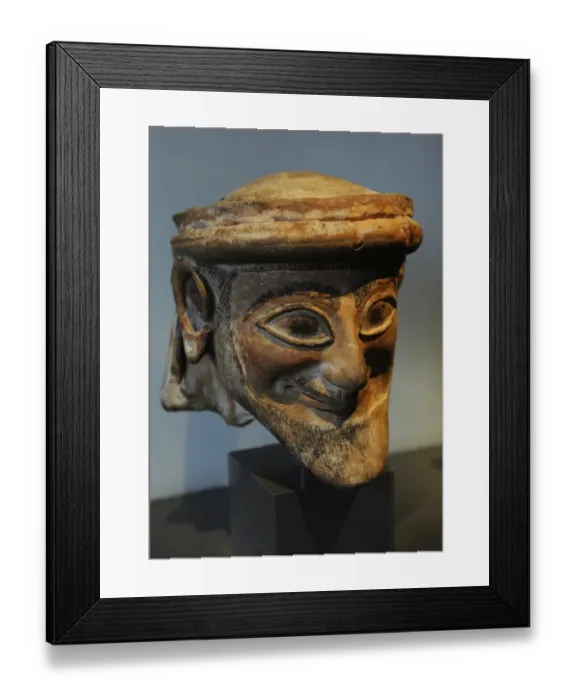 Framed Print : Head of a male statue. Idalion, Cyprus Framed Print : Head of a male statue. Idalion, Cyprus