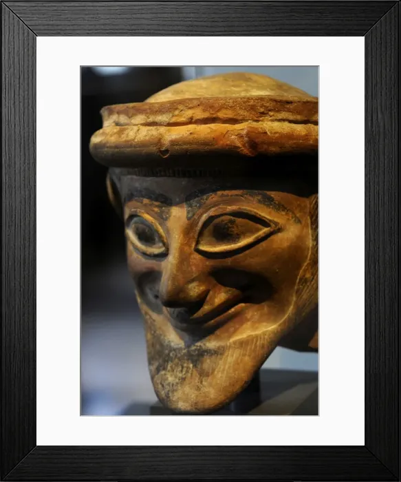 Framed Print : Head of a male statue. Idalion, Cyprus Framed Print : Head of a male statue. Idalion, Cyprus