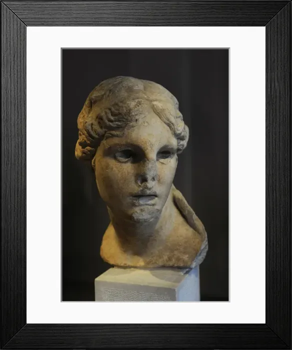 Framed Print : Head of a female statue. Cyprus Framed Print : Head of a female statue. Cyprus
