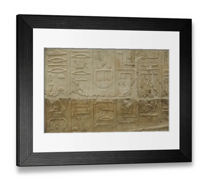 Framed Print : Hieroglyphics. Relief. From the Temple of Queen Hatshepsut Framed Print : Hieroglyphics. Relief. From the Temple of Queen Hatshepsut