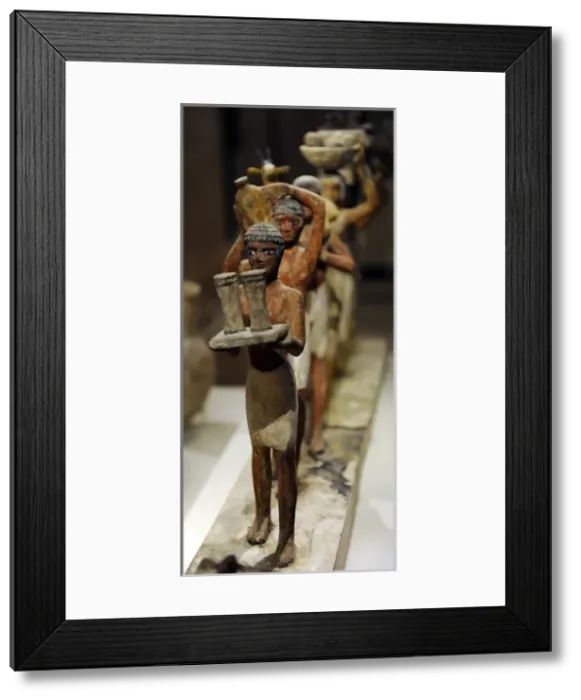 Framed Print : Model of a group of offering bearers. Egypt Framed Print : Model of a group of offering bearers. Egypt