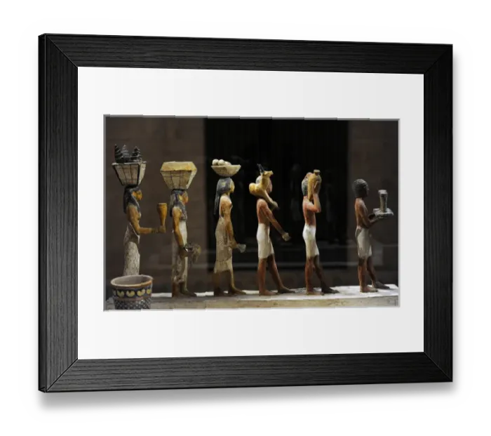 Framed Print : Model of a group of offering bearers. Egypt Framed Print : Model of a group of offering bearers. Egypt