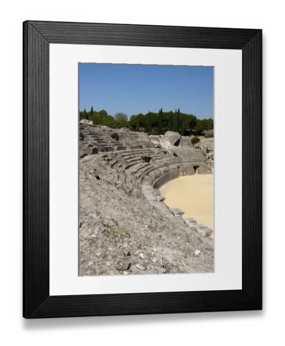 Framed Print : Roman amphitheatre. 2nd century BC. Italica. Spain Framed Print : Roman amphitheatre. 2nd century BC. Italica. Spain