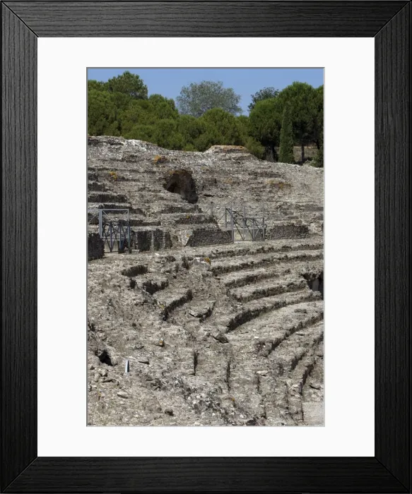 Framed Print : Roman amphitheatre. 2nd century BC. Italica. Spain Framed Print : Roman amphitheatre. 2nd century BC. Italica. Spain