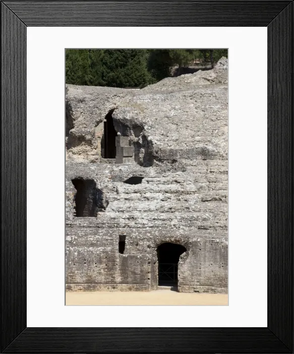 Framed Print : Roman amphitheatre. 2nd century BC. Italica. Spain Framed Print : Roman amphitheatre. 2nd century BC. Italica. Spain