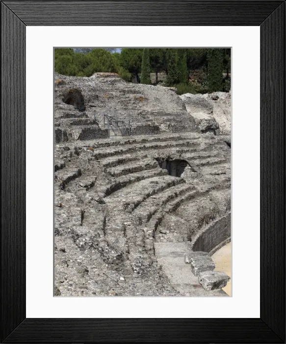 Framed Print : Roman amphitheatre. 2nd century BC. Italica. Spain Framed Print : Roman amphitheatre. 2nd century BC. Italica. Spain