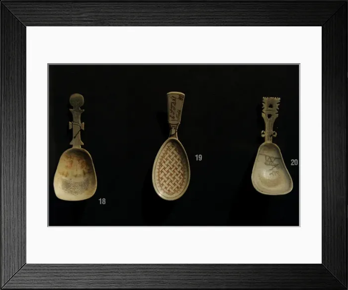 Framed Print : Spoons of horns. The National Museuum of Finland. Helsinki