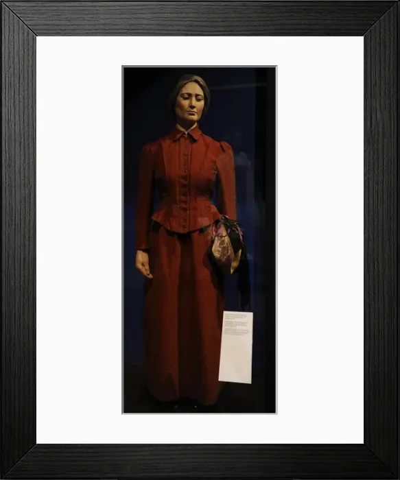 Framed Print : Fashionable costume with jacket. Made in 1896 for Lovisa Ter Framed Print : Fashionable costume with jacket. Made in 1896 for Lovisa Ter