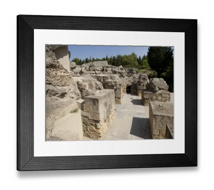 Framed Print : Roman amphitheatre. 2nd century BC. Italica. Spain Framed Print : Roman amphitheatre. 2nd century BC. Italica. Spain